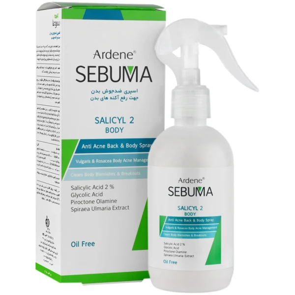 اسپری ضد جوش بدن آردن سبوما جهت رفع آکنه های بدن250 میل
