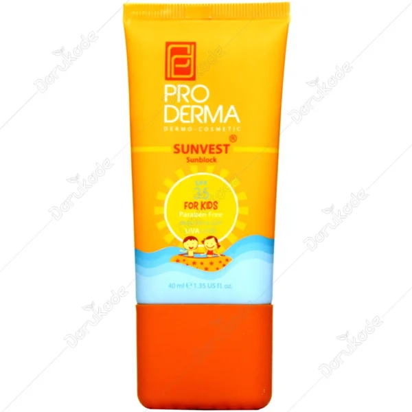 ضد آفتاب کودکان سان وست پرودرما 40میل SPF35