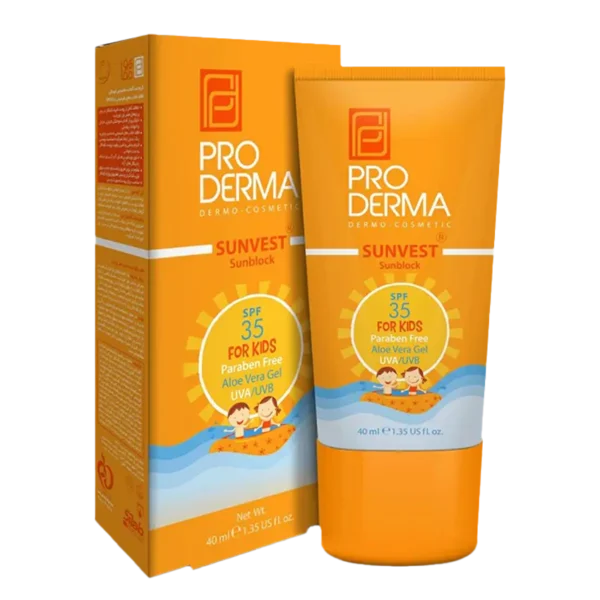 ضد آفتاب کودکان سان وست پرودرما 40میل SPF35