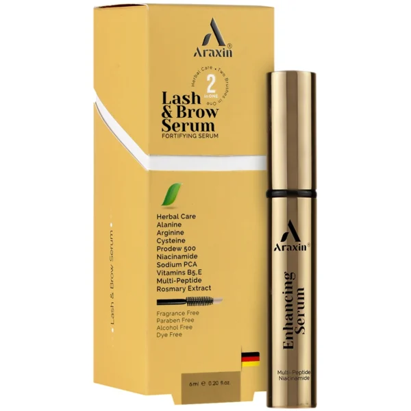 سرم گیاهی تقویت کننده و ضد ریزش مژه و ابرو آراکسین 6 میلی لیتر
