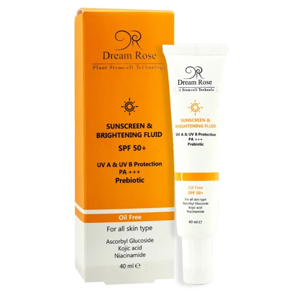 فلوئید ضدآفتاب و روشن کننده فاقد چربی و بدون رنگ دریم رز (SPF 50)