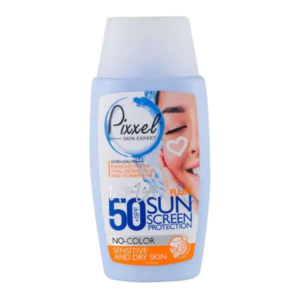 کرم ضد آفتاب بی رنگ پوست خشک و حساس پیکسل +SPF50